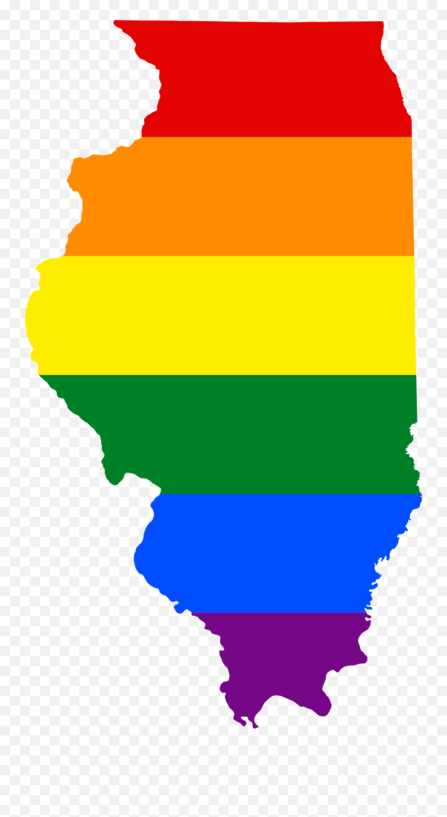 Lgbt Flag Map Of Illinois - Illinois Electoral Map 2016 Emoji,Lgbt Flag Emoji