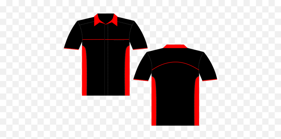 Shirt View - Black And Red Collar T Shirt Emoji,Men's Emoji Shirt