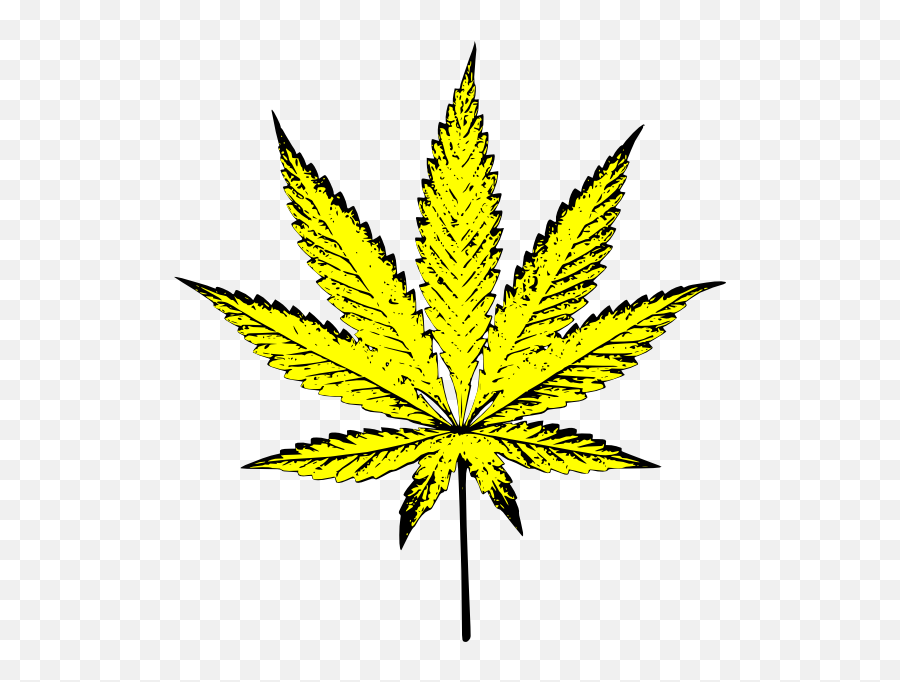 Yellow Pot Leaf Transparent Background Transparent Cartoon - Yellow Weed Leaf Emoji,Pot Leaf Emoji