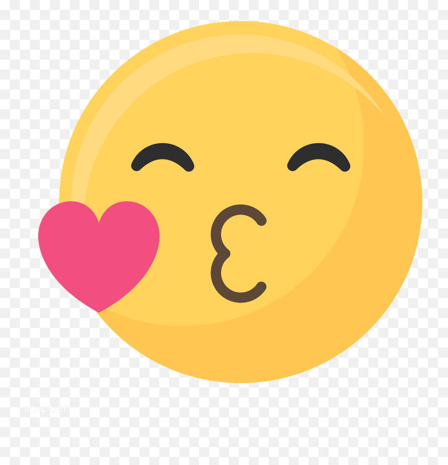 Download Premium Png Of Blowing Kiss Face Emoticon Symbol Transparent Png - Kiss Emoji,Kiss Emoji