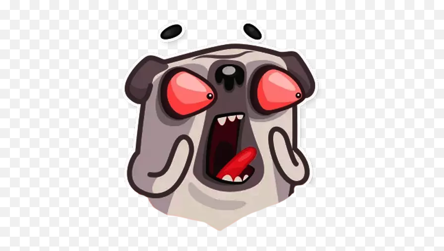 Doug The Angry Pug Emoji Calaamadaha Dhejiska Ah Ee Loogu - Cartoon,Snapchat Dog Emoji