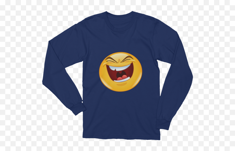 Unisex Evil Laugh Emoji Long Sleeve T,Evil Laugh Emoji