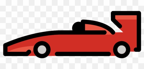 Racing Car Emoji Clipart - Sports