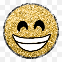 Grinning Face Emoji - Glitter Smiley