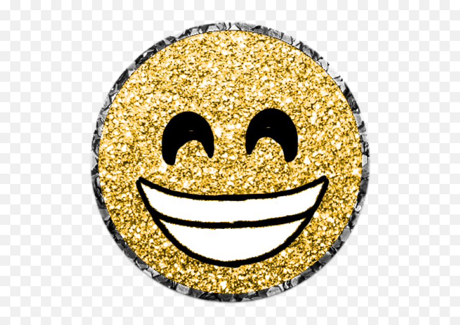 Grinning Face Emoji - Glitter Smiley Face Emoji,Grinning Emoji