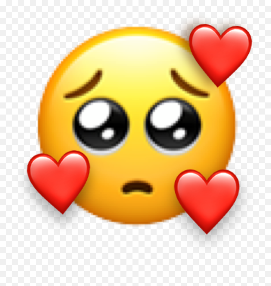 Cute Sad Love Heart Emoji Peachy - Crying Emoji With Hearts,Love Heart Emoji