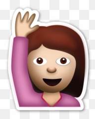Happy Person Raising One Hand - Their Emoji