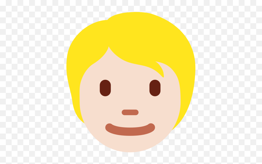Person Light Skin Tone Blond Hair Emoji - Happy,Emoji Keyboard Skin