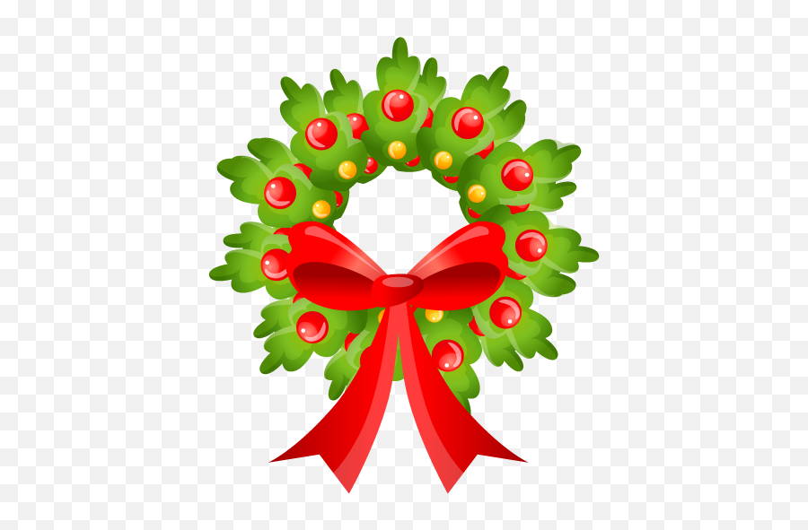 Christmas Icons Free Christmas Icon Download Iconhot - Cute Christmas Wreath Clipart Emoji,Christmas Emoticons