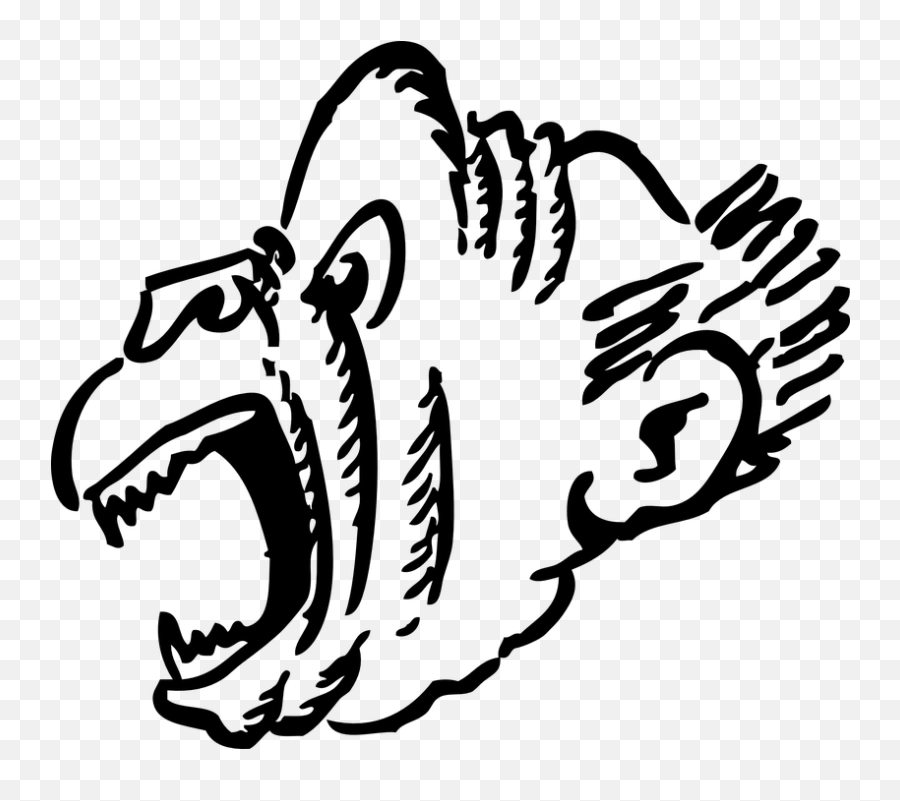 Majom Dühös Profil - Scary Monkey Clipart Emoji,Leopard Emoji
