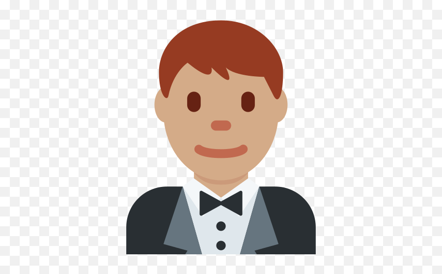 Tuxedo Emoji With Medium Skin Tone - Human Skin Color,Tuxedo Emoji