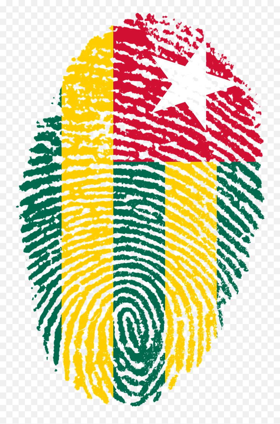 Togo Flag Fingerprint Country Pride - Bangladesh Flag Fingerprint Emoji,Roast Hand Emoji