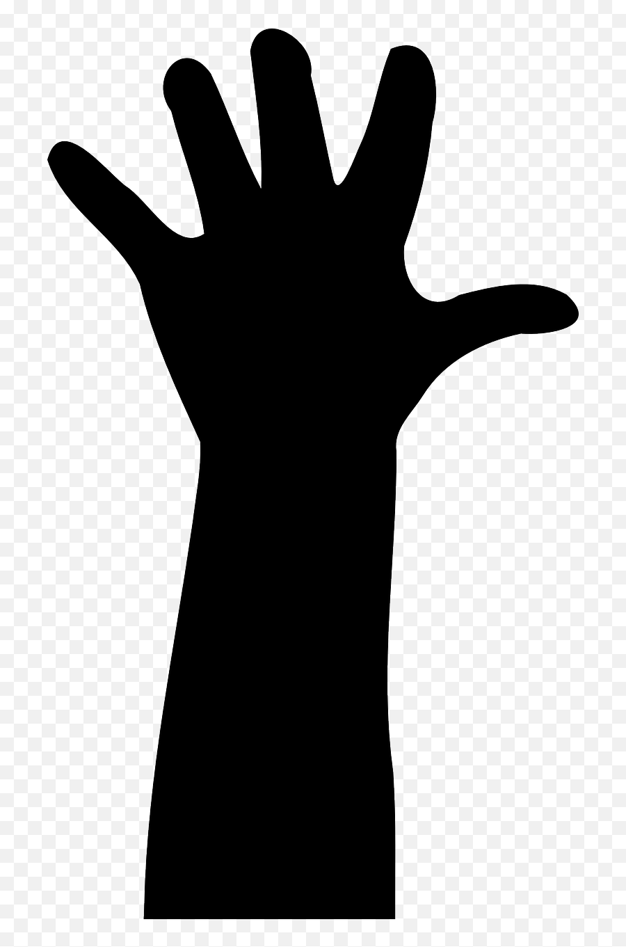 Free Pointing Finger Silhouette - Black Arm Transparent Background Emoji,Finger Right Emoji