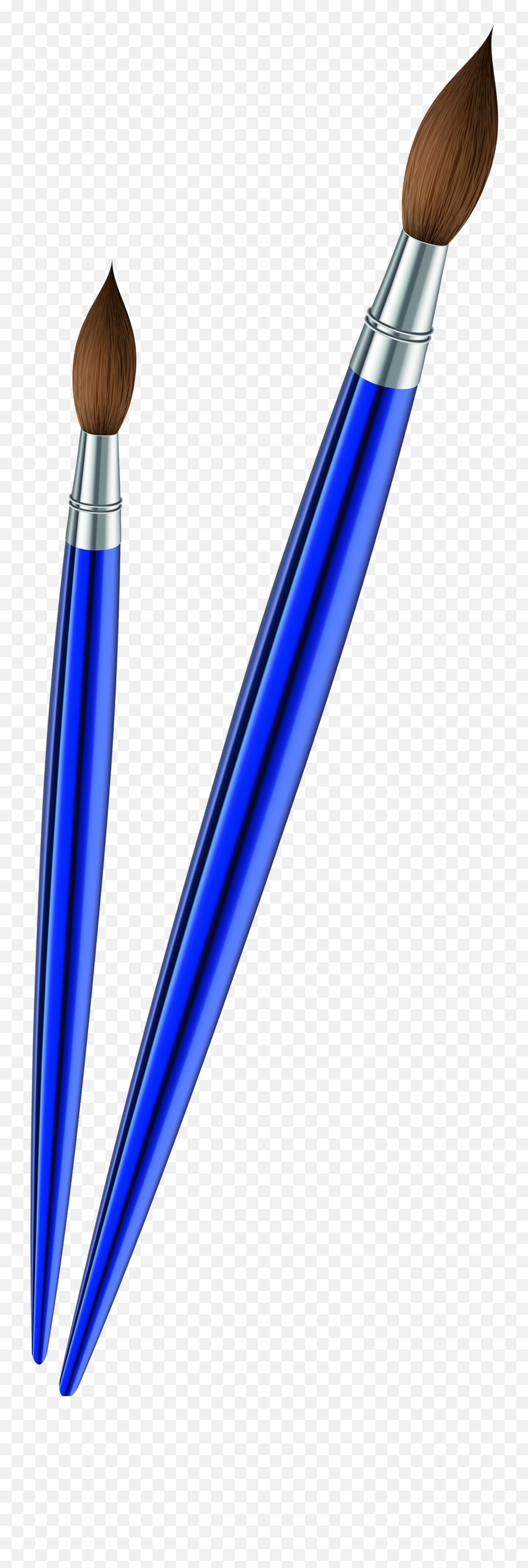 Paintbrush Clipart Blue Paintbrush Blue Transparent Free - Makeup Brushes Emoji,Paintbrush Emoji