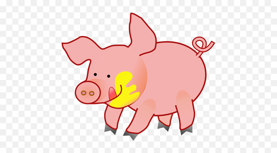 Happy Piglet Vector Image - Clipart Pig Emoji,Bunny Emoticon