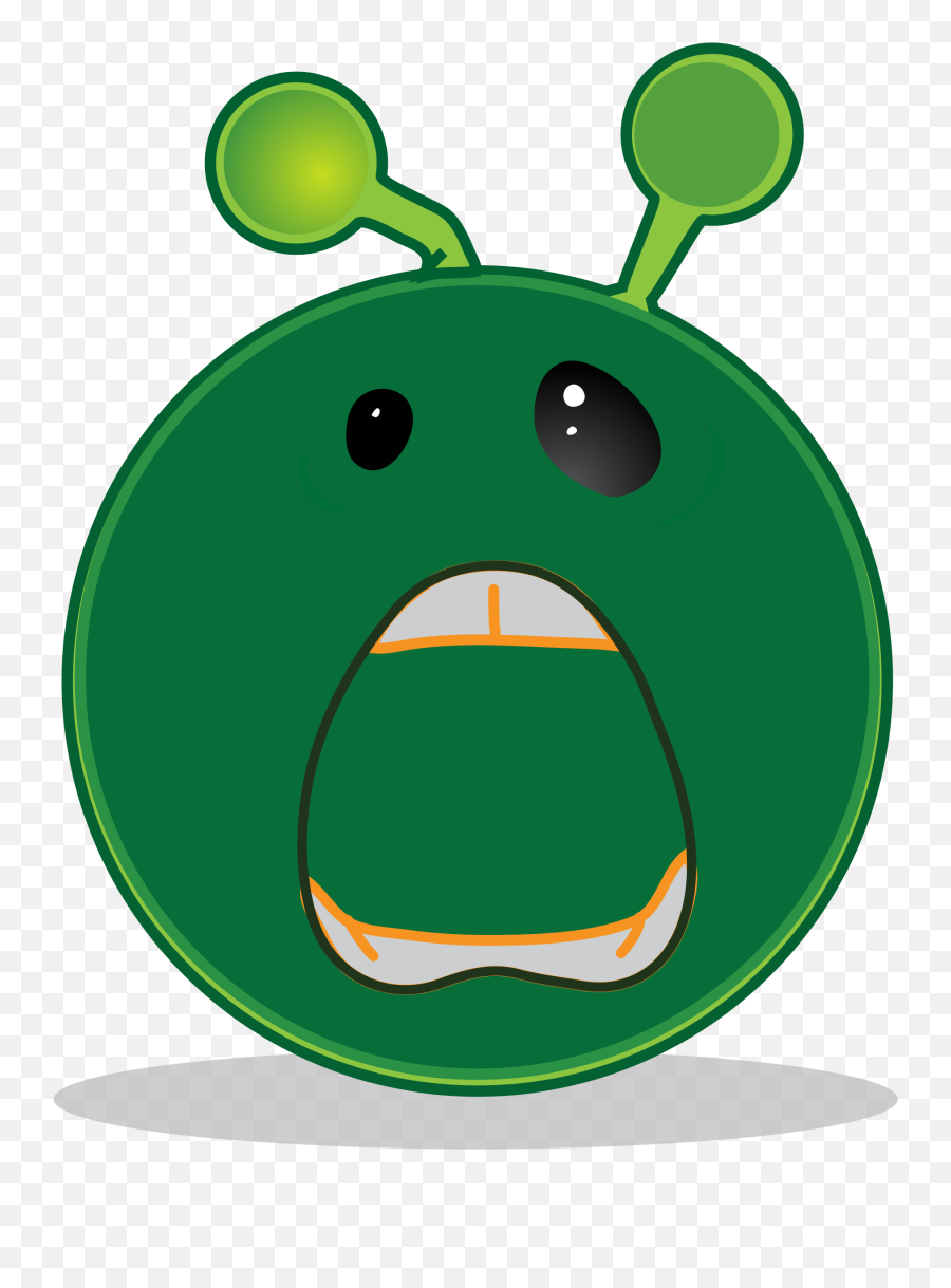 Smiley Green Alien Whaaa - Smiley Emoji,Blush Face Emoji
