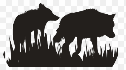 Wolves Dogs Silhouettes Mammals Animals - Call Of The Wild Clipart Emoji