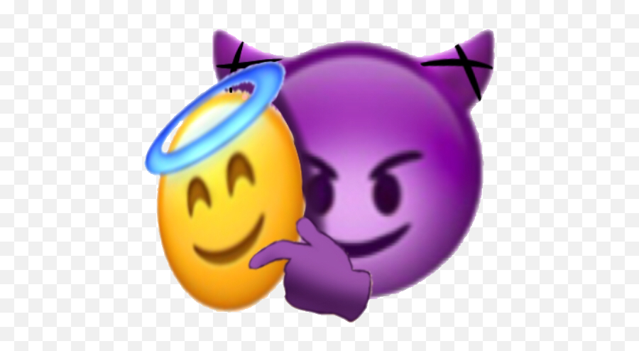 Freetoedit Angel Demon Face Emoji Freetoedit - Frases Hot,Demon Emoji
