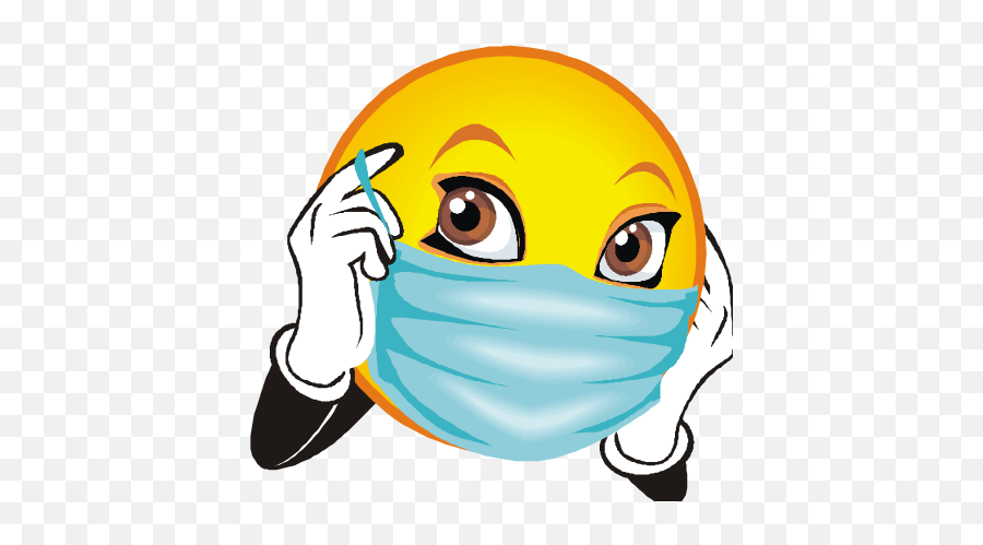 Emoji Faces - Clip Art Smiley Face With Mask,Health Emoji