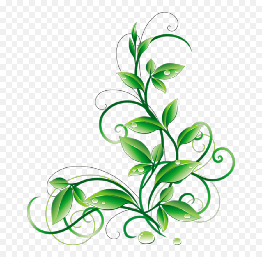 Green Leaf Clip Art - Clipartsco Transparent Green Flowers Png Emoji,Green Leaf Emoji