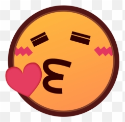Face Throwing A Kiss Emoji For Facebook Email Sms - Kiss Emoji To The Left,Kiss Emoji
