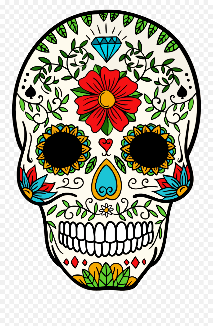 Dead Skeleton Clipart - Day Of The Dead Skull Transparent Emoji,Dead Skull Emoji
