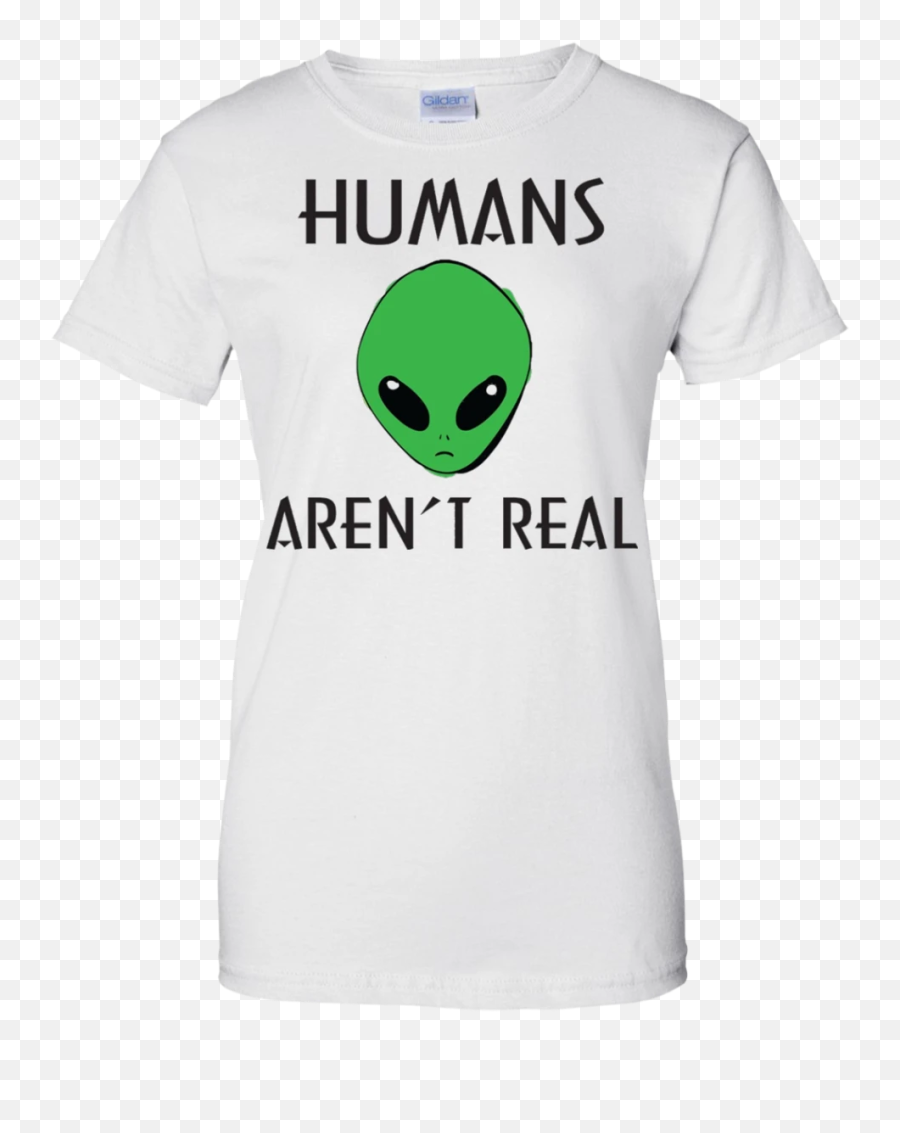 Extraterrestrial T - Shirts Humans Arenu0027t Real Alien Tee Active Shirt Emoji,Green Alien Emoji