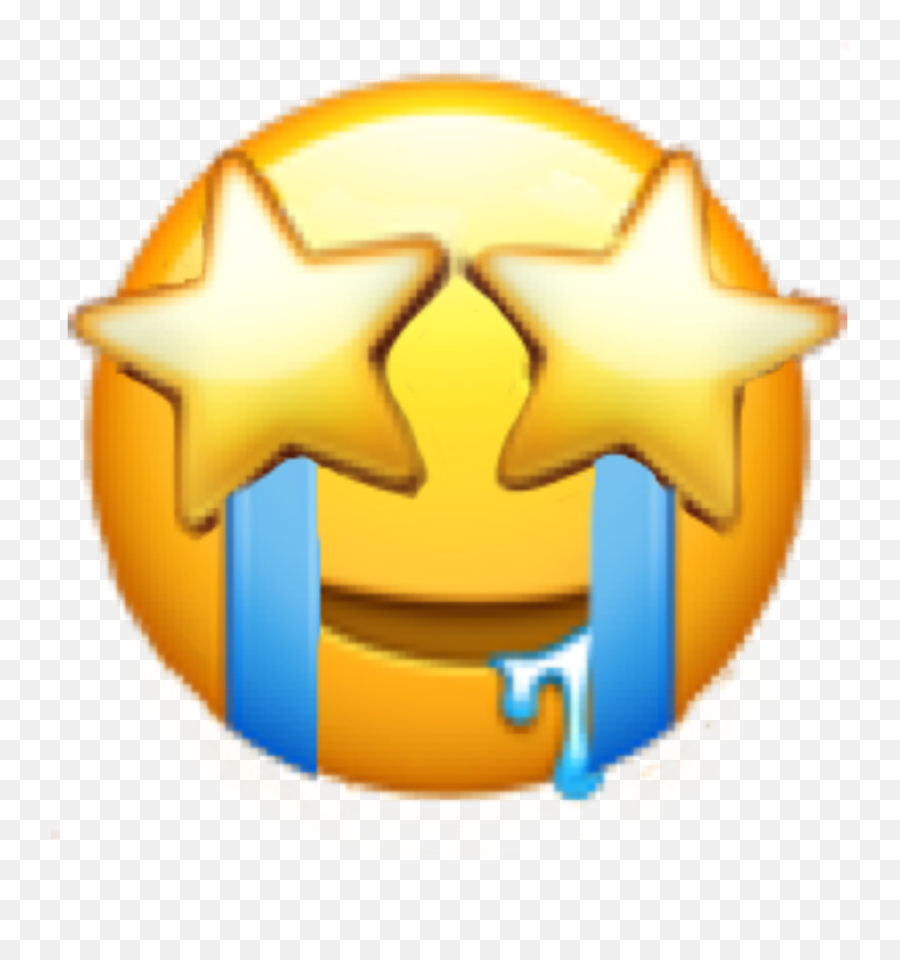 Sad Tears Water Mouth Stars Sticker - Happy Emoji,Mouth Watering Emoji