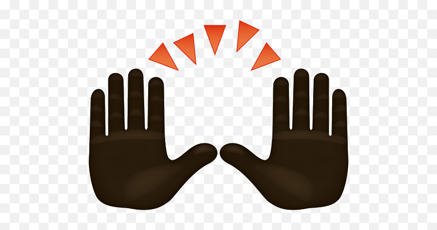 Emoji - High Five Hands Clipart,Raised Hands Emoji