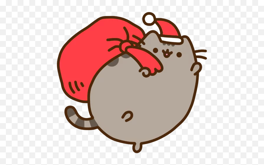 Cat Cute Stickers Wastickerapps - Pusheen Christmas Gif Png Emoji,Pusheen The Cat Emoji
