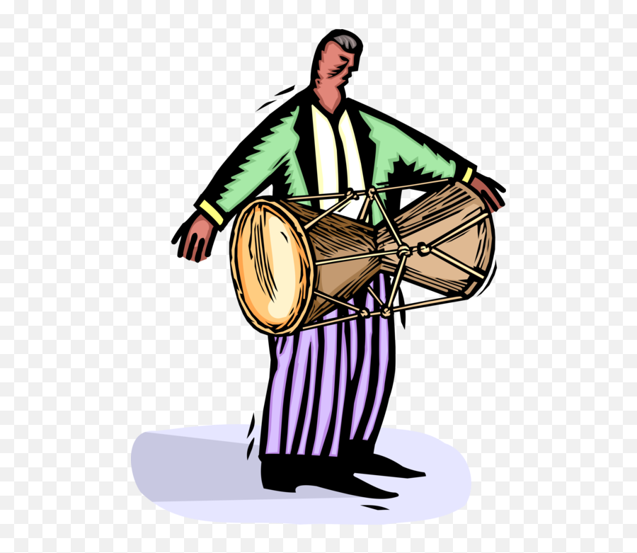 Vector Illustration Of Musician Plays African Conga - Instrumentalist Emoji,Drummer Emoji