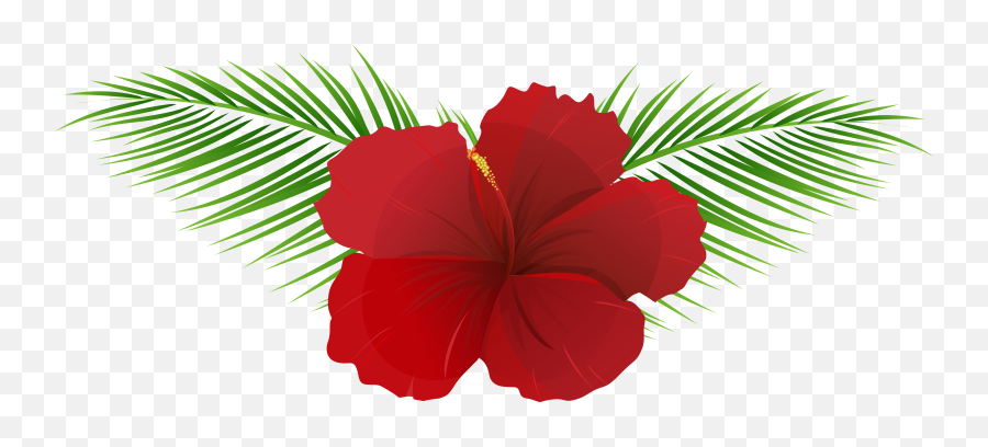 Hawaiian Flower Clip Art - Transparent Background Tropical Flower Transparent Emoji,Hibiscus Emoji