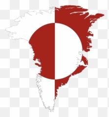 Grønlands Geografiske Kartet - Greenland Flag On Country Emoji