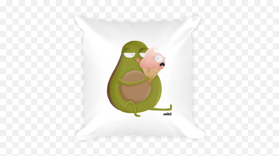 Pillows - Budgie Emoji,Ice Cream Emoji Pillow