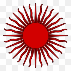 Sun Symbol Red - Vector Sol Bandera Argentina Emoji