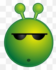 Alien Cool Sunglasses Martian Green - And Sedition Act Clipart Emoji