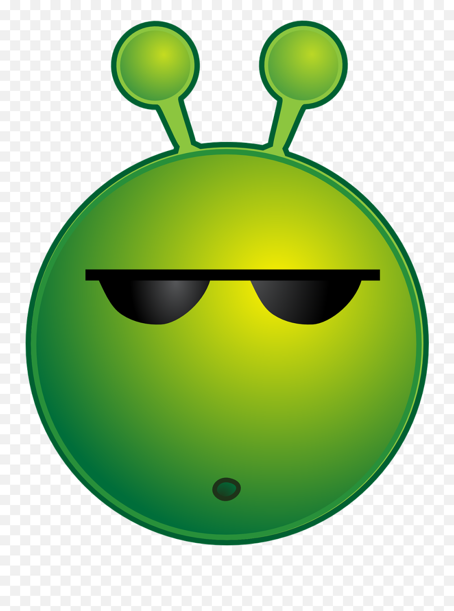 Alien Cool Sunglasses Martian Green - Alien And Sedition Act Clipart Emoji,Cool Emoticons