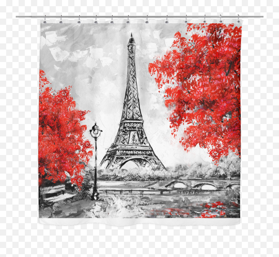 Red Curtain Png - Landscape Painting Black And White Emoji,Eiffel Tower Emoji Iphone