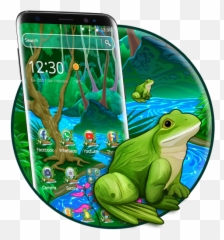Cute Cartoon Frog 2d Theme - True Emoji