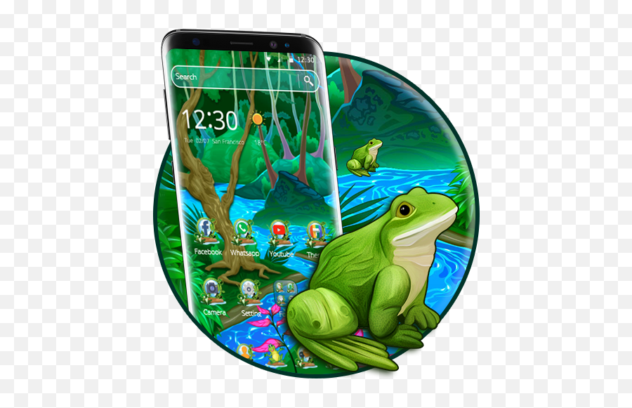 Cute Cartoon Frog 2d Theme - True Frog Emoji,Frog Emoji Facebook