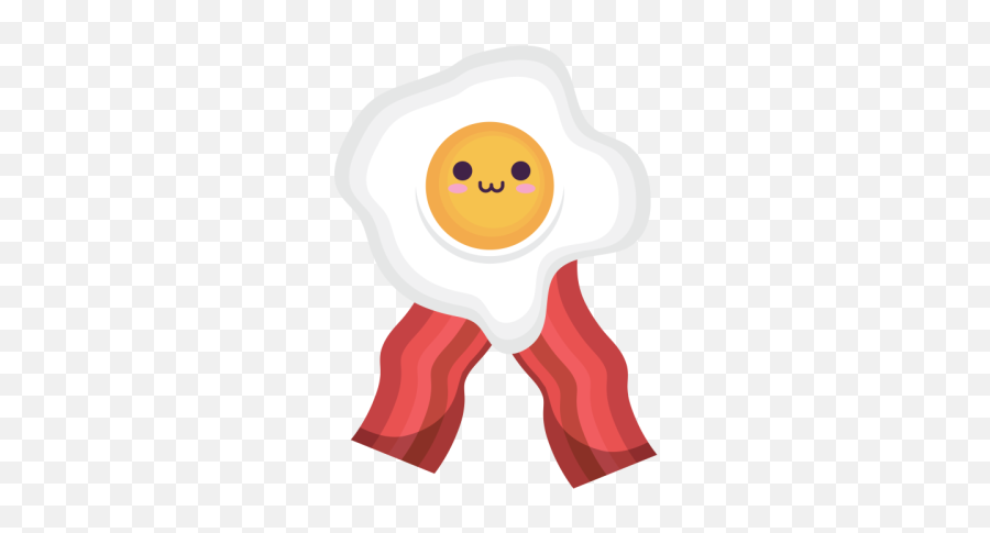 Bacon And Eggs Funny Design For - Cartoon Emoji,Bacon Emoticon