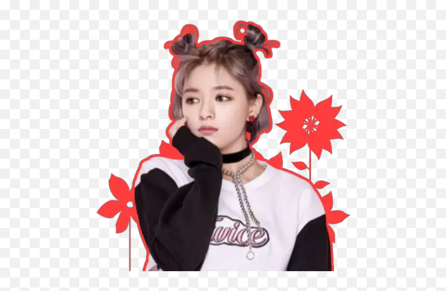 Twice Stickers For Whatsapp - Jeongyeon Background Emoji,Twice Emoji