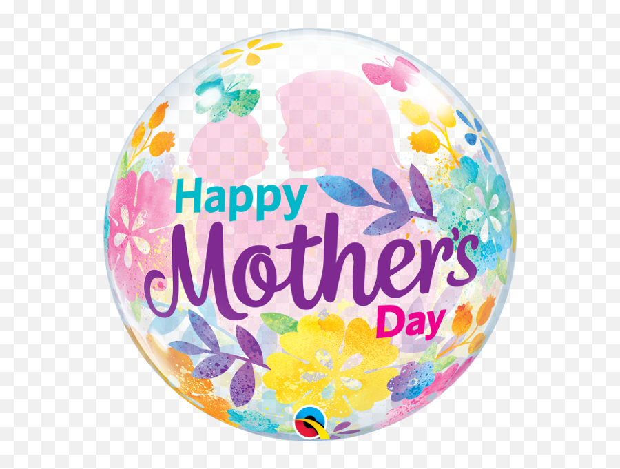 22 Qualatex Bubble Balloon - Motheru0027s Day Silhouette U2014 Edu0027s Mothers Day Bubble Balloon Emoji,Mother's Day Emoji
