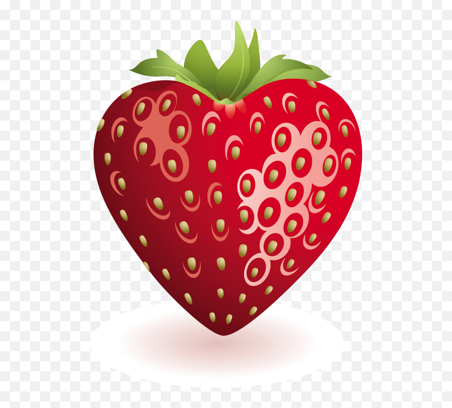 Strawberry Clipart Strawberry Heart Pencil And In Color - Strawberry Heart Clipart Emoji,Strawberry Emoji