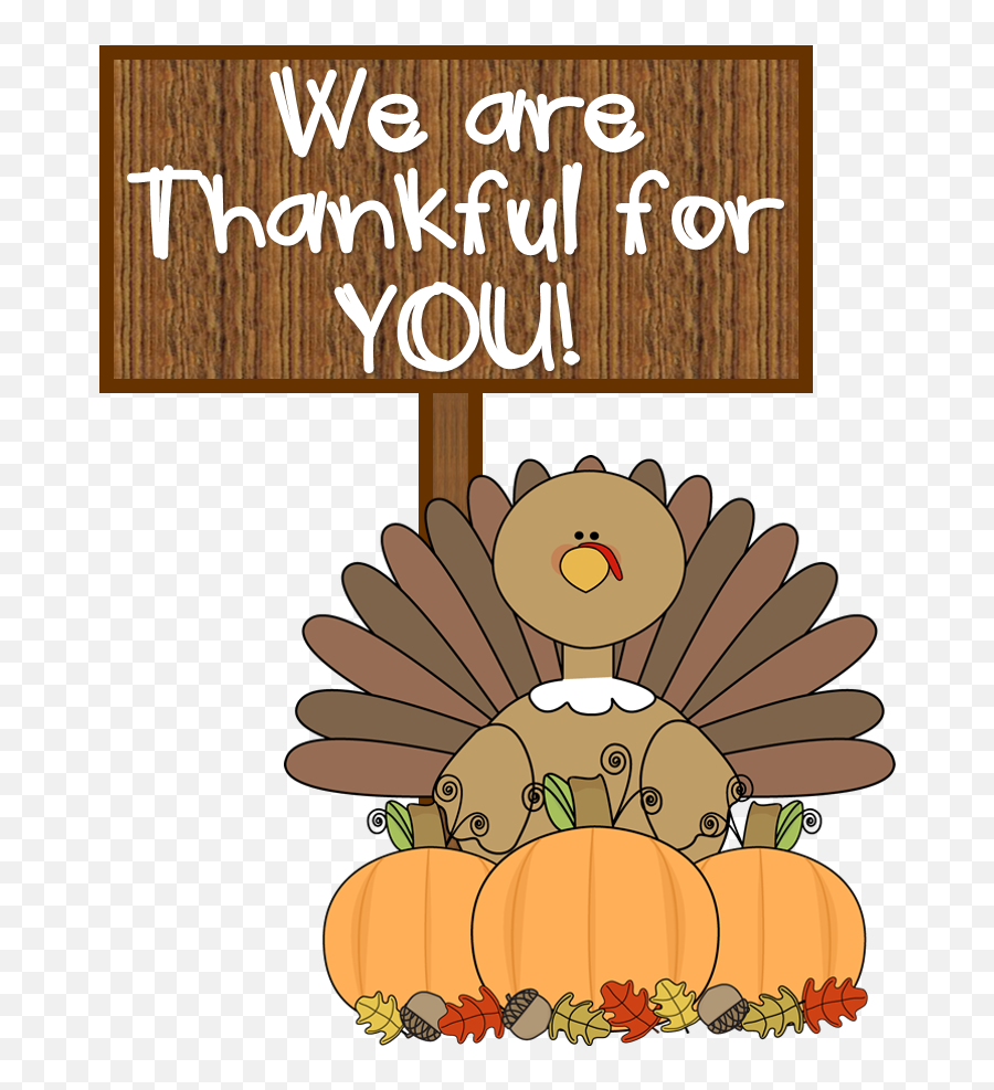Thanksgiving Clipart We Are Thankful For You - Happy Thanksgiving Clip Art Emoji,Be Thankful Emoji