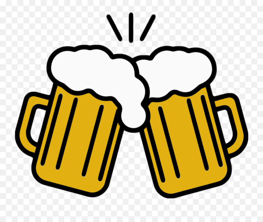 Beer Mug Vector By Checonx Clipart - Cheers Cartoon Beer Mugs Emoji,Cheers Emoji