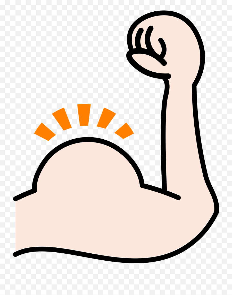 Biceps Muscle Clipart Free Download Transparent Png - Muscle Clipart Emoji,Flexing Arm Emoji