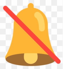 Bell With Slash Emoji - Bell With A Line Through,Traffic Cone Emoji