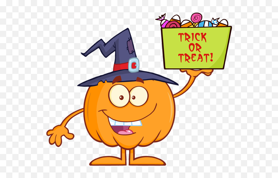 Halloween Pumpkin Holds A Box With Candy By Hit Toon On Dribbble - Cartoon Halloween Candy Clipart Emoji,Box Emoticon