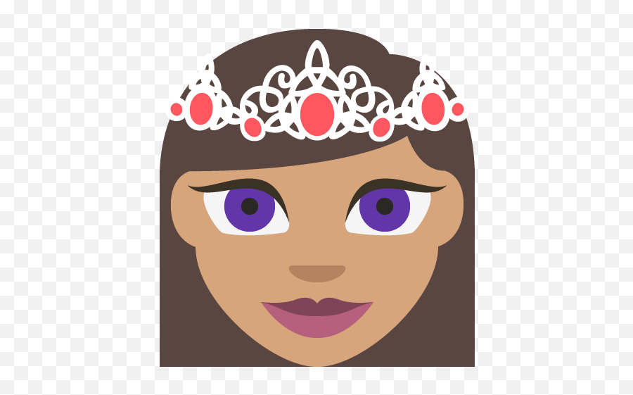 Princess Medium Skin Tone Emoji Emoticon Vector Icon - Beauty And The Beast Guess The Movie Emoji,Princess Emoji